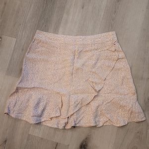 NWT Sim & Sam Leopard Print Ruffle Mini Skirt Size Large